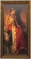 Daniel F. Gerhartz Oil On Canvas Portrait Of Lady