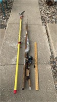 Pole saw / various fishing poles all not tested