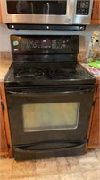 LG, electric stove, glass top