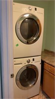 LG stackable washer and dryer, you unhook from