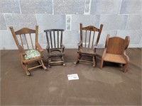Doll house rocking chairs and chair