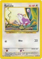 Rattata 61/102 - Original 1999 Base Set Pokemon Ca