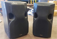 Pair of Teac Speakers Approximately 8" x 9" x