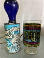 Vintage 1973 Can Lamp Super Deluxe Blue