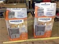 2 Powergear 110v elec heaters, as new in boxes