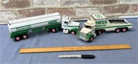 (2X)  HESS DIE CAST TRUCK & TRAILERS