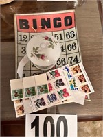 Vintage Bingo Tray & Stamps(Den)