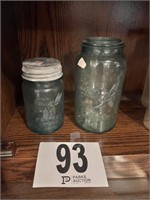 2 Ball Jars One With Zinc Lid(Den)