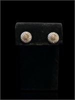 John Hardy Two Toned Gold Hand Hammered Studs