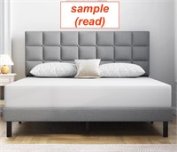 Upholstered Platform Bed 6905 King Light Grey