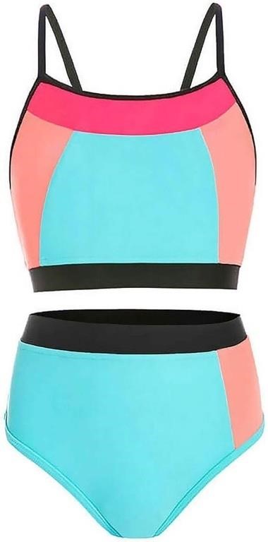 AS ROSE RICH Girl's 2 Piece Bathing Suit Size
