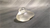 Vtg Lucienne Bloch crystal frosted glass duck