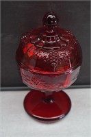 LG Wright Ruby Paneled Grape Compote