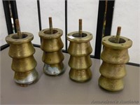 Brass Bed/Desk Risers, Set of 4