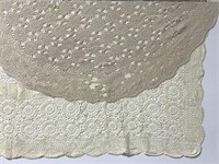 Two large table / couch crocheted doilies