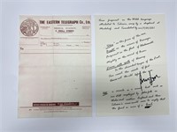 Autograph COA Indiana Jones Letter