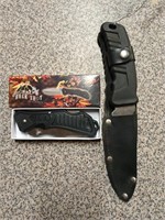 4" knife in sheath, Buck Shot code lock blade