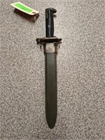 11" military knife in sheath