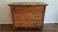 ANTIQUE OAK DRESSER ON CASTERS