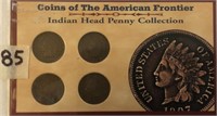 4 Coin Indian Head Penny Collection 1901,1905,1906