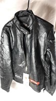 Diamond Plate Buffalo Leather Jacket Size Med.