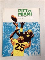 Pitt Vs.Miami 1976 Program