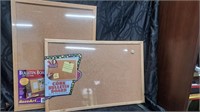 2 new old stock cork boards