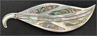 1940’s Mexico Sterling Silver Abalone Pin/brooch