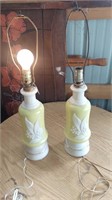 Vintage Aladdin Electric Lamp Set of 2 Works