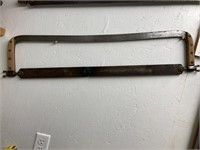 2 man meat saw. 32” blade. Blade has been repaired