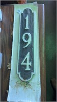 Metal address sign