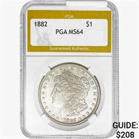 1882 Morgan Silver Dollar PGA MS64