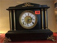 Black and Gold Gild Mantel Clock