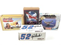 4 DIe Cast Airplane Shape Banks in Boxes