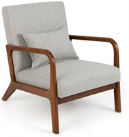 Retail$170 Modern Accent Chair w/ Pillow(Gray)