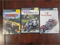 THREE PLAYSTATION 2 VIDEO GAMES (RACING)