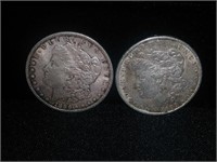 (2) Nicer Morgan Silver Dollars 1890 & 1896