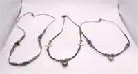 Beaded Necklaces 3pc lot