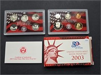 2003S US Mint Silver Proof Set (10 coins)