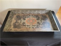 Large Hand Painted Wood Tray