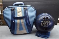 Vintage Brunswick Laser 14lb IA80992 Ball & Bag