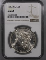 1882-CC Morgan Dollar NGC MS64 Carson City
