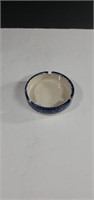 White and Blue Speckled Porcelain Ashtray, no