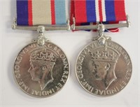 WWII Australian War & Service Medal pair
