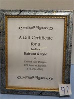 Carries Hair Design, Parkhill,  Gift Certificate
