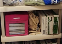 Shelf Contents, Paper, Wood Crafting, Yarn