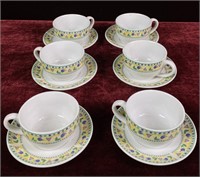 Set of 6 Mini Cups and Saucers