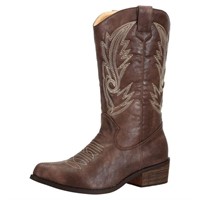 B1246  SheSole Cowboy Boots Female, Brown US 9.5