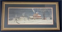 Tom Acosta Wintertime framed art 346/350, signed