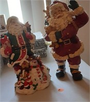 2 Resin Santas